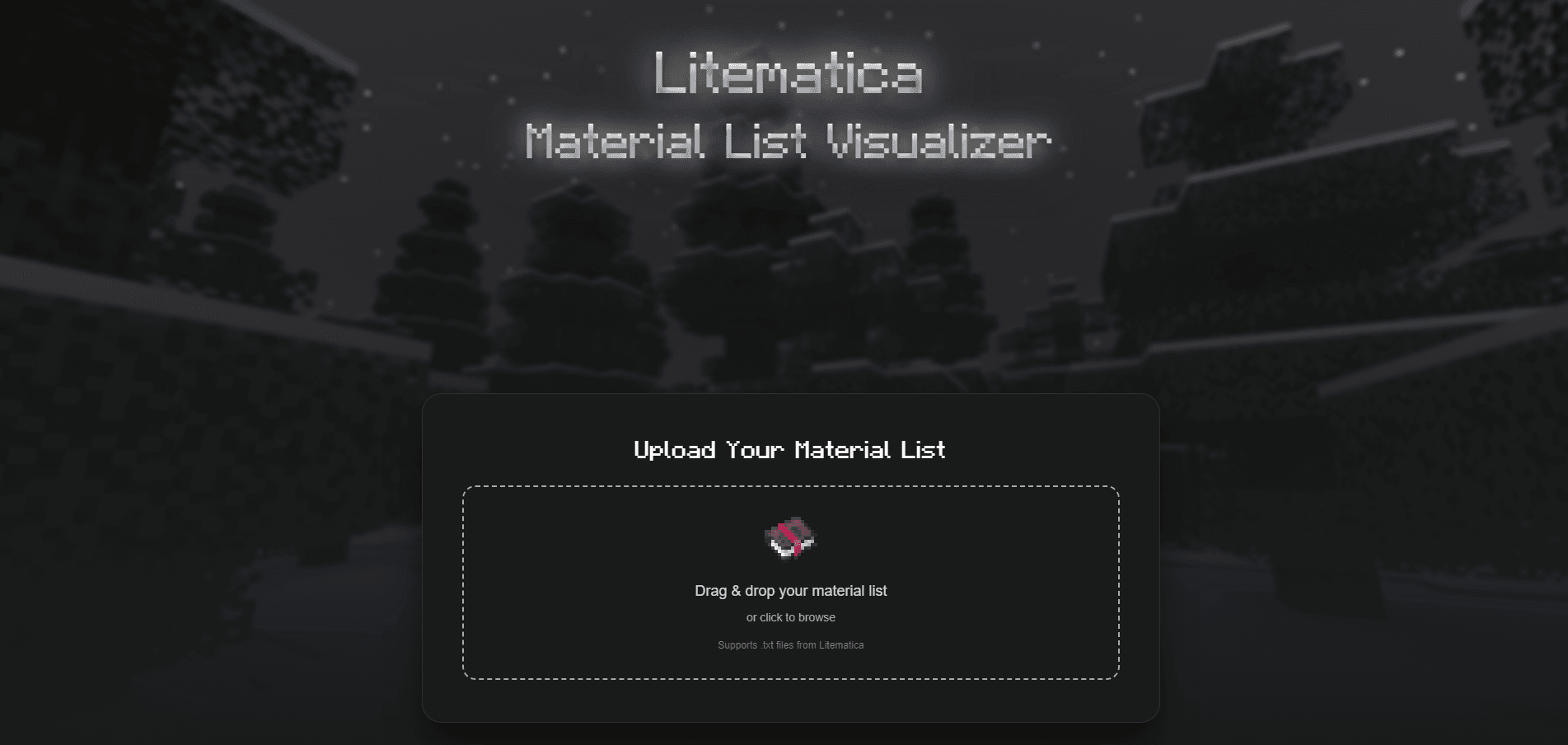 Litematica Material List Visualizer
